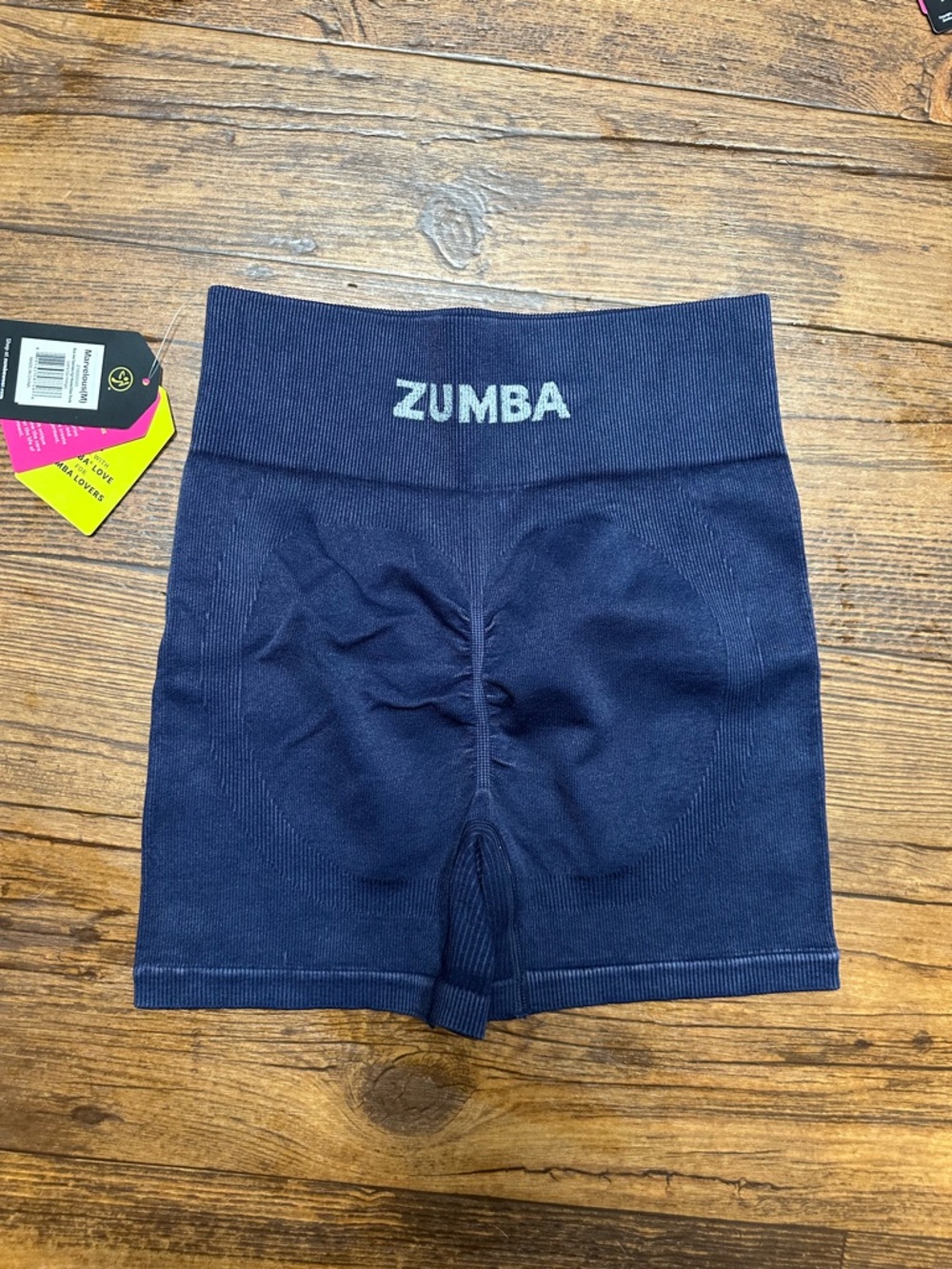 Zumba Fitness Women's Navy Seamless High-Waist Bike Shorts